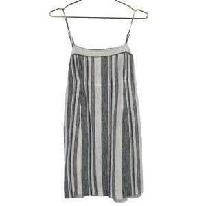 Ella Moss linen bow back striped dress small